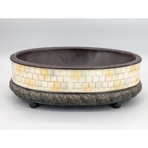 Mastercraft 2003 Basin 15" Tiled Bowl Table Centerpiece Home Decor Heavy Vintage